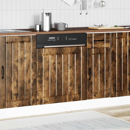 vidaXL Dishwasher Panel "Lucca" Smoked Oak Engineered Wood