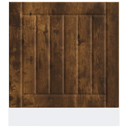 vidaXL Dishwasher Panel "Lucca" Smoked Oak Engineered Wood