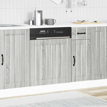 vidaXL Dishwasher Panel "Lucca" Grey Sonoma Engineered Wood