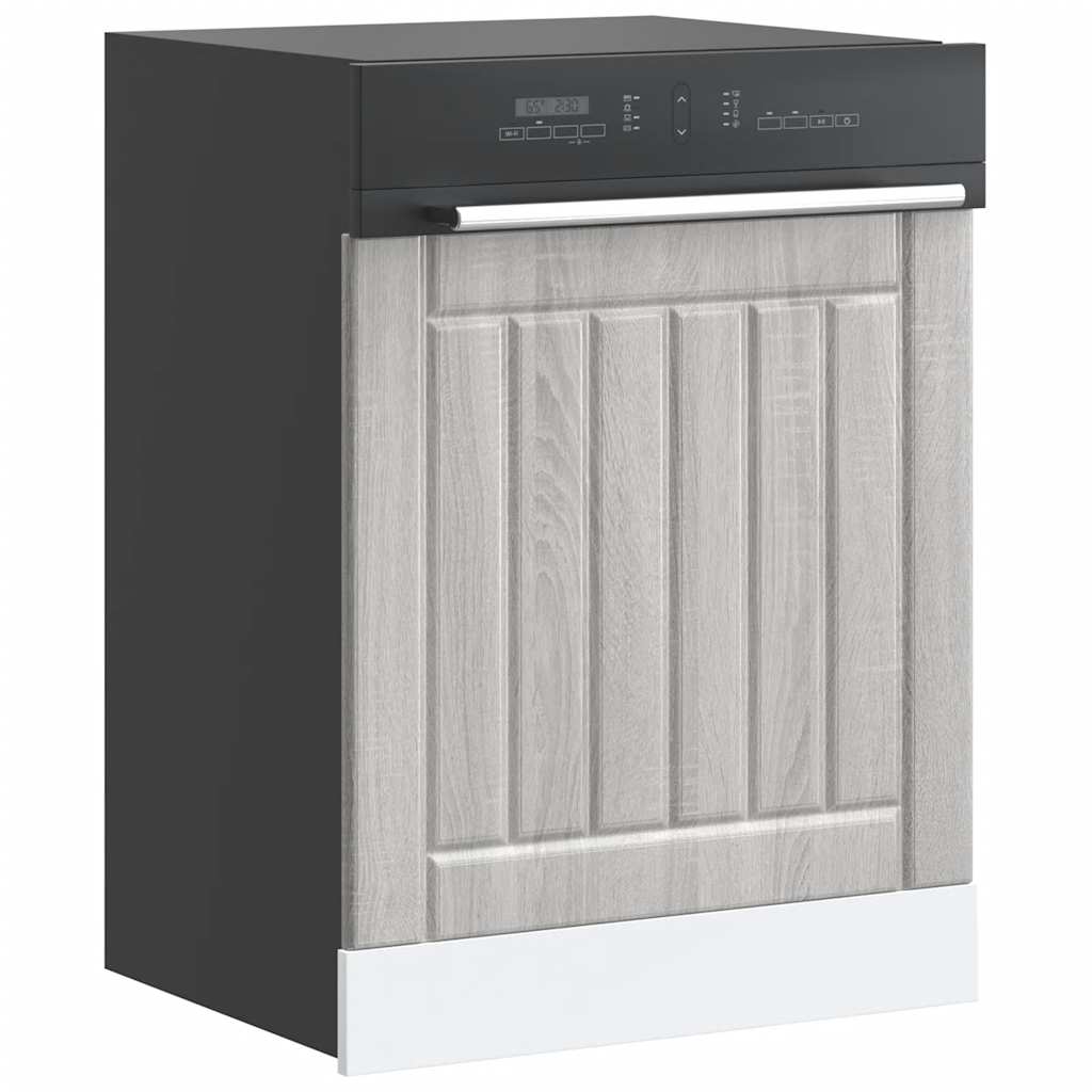 vidaXL Dishwasher Panel "Lucca" Grey Sonoma Engineered Wood