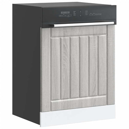vidaXL Dishwasher Panel "Lucca" Grey Sonoma Engineered Wood
