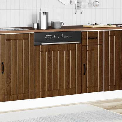 vidaXL Dishwasher Panel "Lucca" Brown Oak Engineered Wood