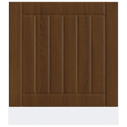 vidaXL Dishwasher Panel "Lucca" Brown Oak Engineered Wood
