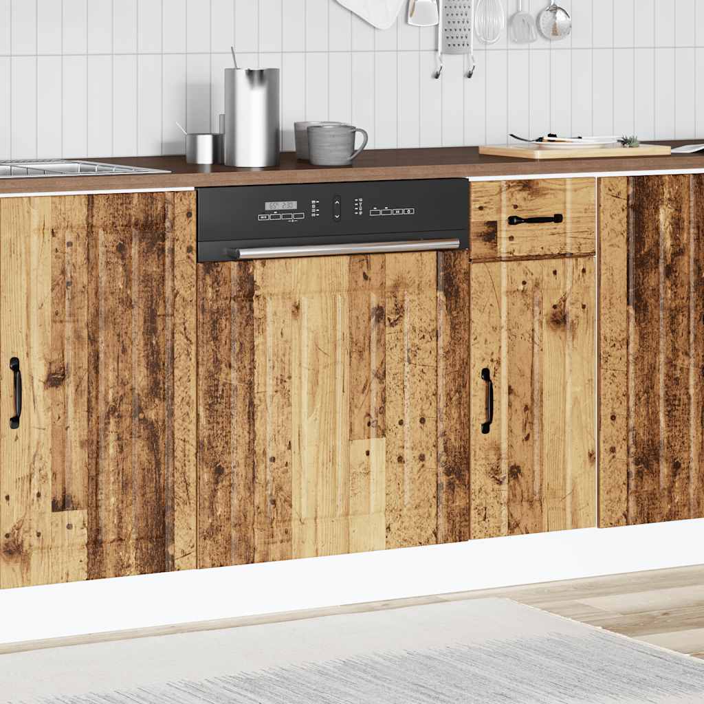 vidaXL Dishwasher Panel "Lucca" Old Wood Engineered Wood