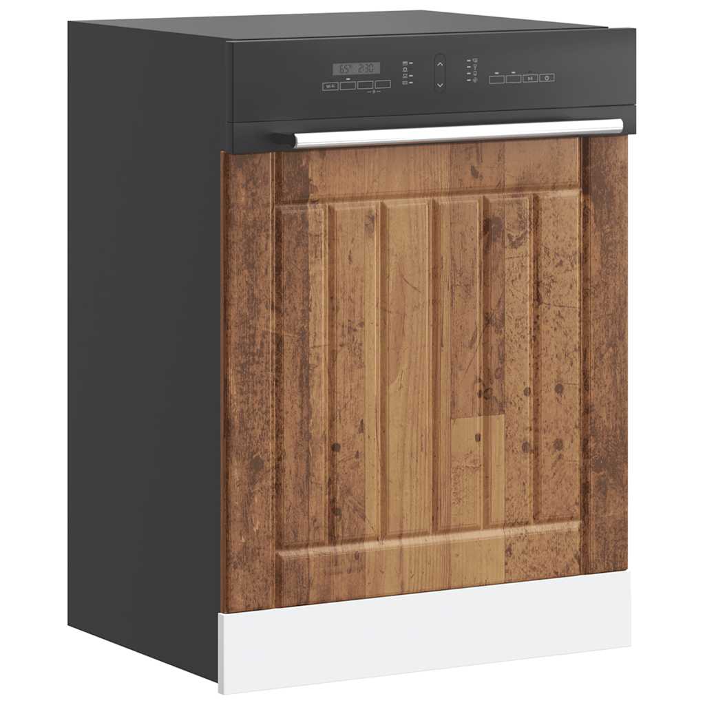 vidaXL Dishwasher Panel "Lucca" Old Wood Engineered Wood