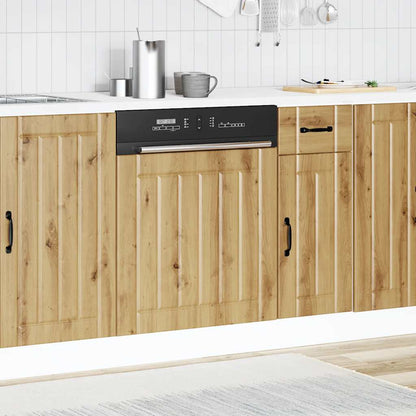 vidaXL Dishwasher Panel "Lucca" Artisan Oak Engineered Wood