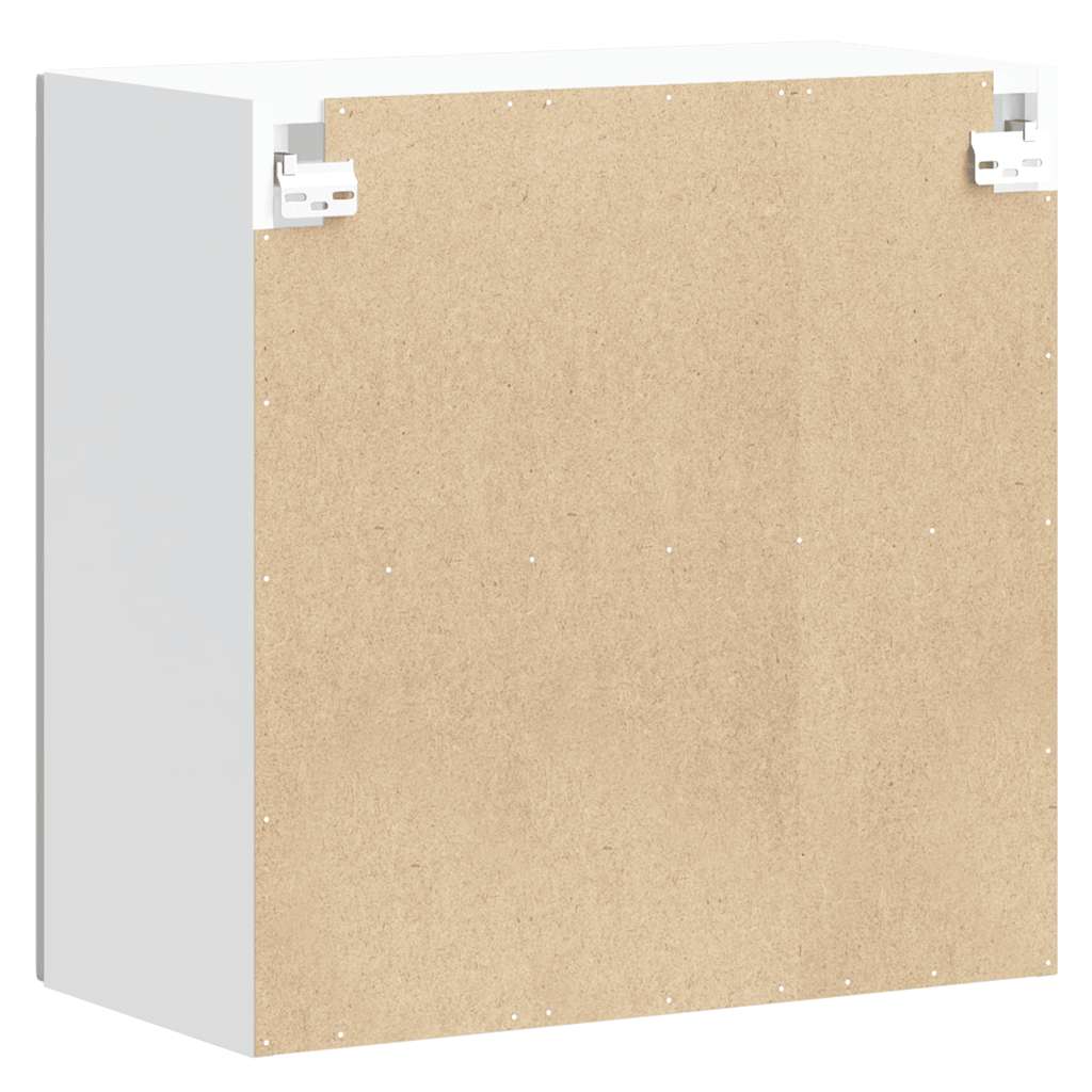 vidaXL Kitchen Wall Cabinet with Glass Door Lucca High Gloss White Engineered Wood