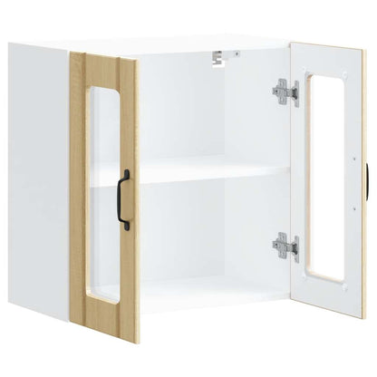 vidaXL Kitchen Wall Cabinet with Glass Door Lucca Sonoma Oak Engineered Wood