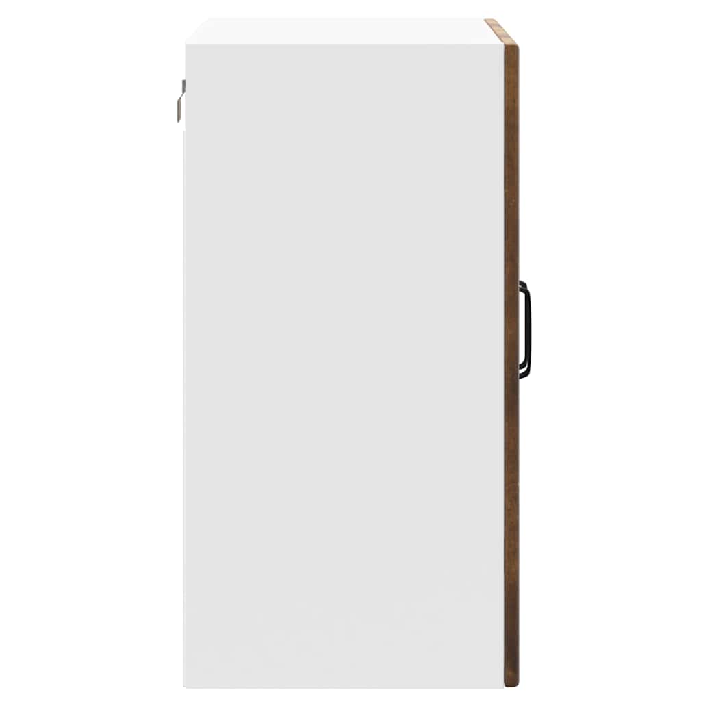 vidaXL Kitchen Wall Cabinet with Glass Door "Lucca" Smoked Oak Engineered Wood