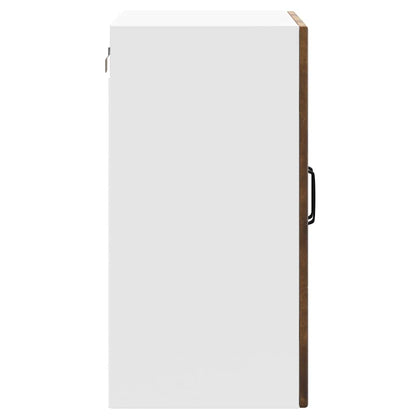 vidaXL Kitchen Wall Cabinet with Glass Door "Lucca" Smoked Oak Engineered Wood