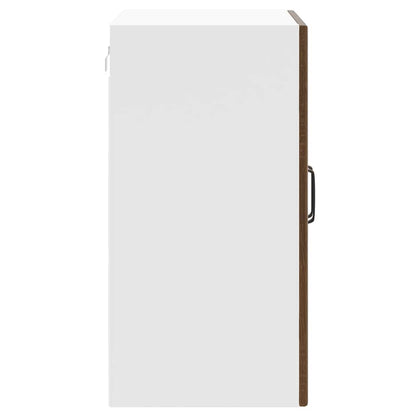 vidaXL Kitchen Wall Cabinet with Glass Door Lucca Brown Oak Engineered Wood