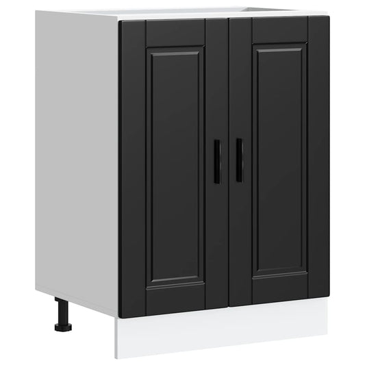 vidaXL Kitchen Base Cabinet "Porto" Black Engineered Wood