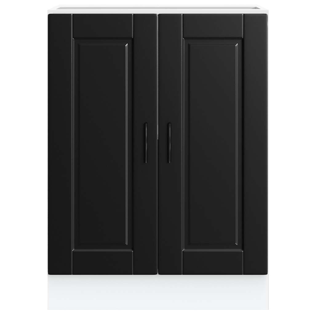 vidaXL Kitchen Base Cabinet "Porto" Black Engineered Wood