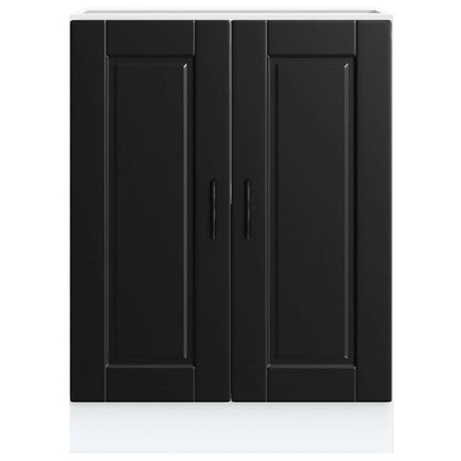 vidaXL Kitchen Base Cabinet "Porto" Black Engineered Wood