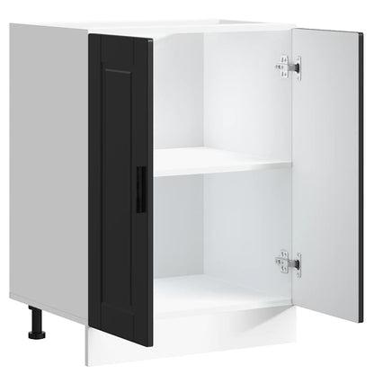 vidaXL Kitchen Base Cabinet "Porto" Black Engineered Wood