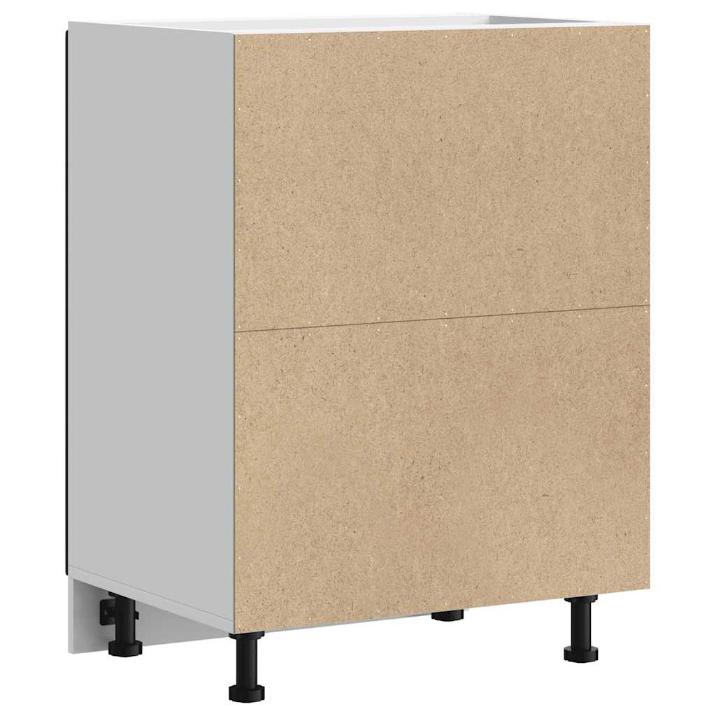 vidaXL Kitchen Base Cabinet "Porto" Black Engineered Wood
