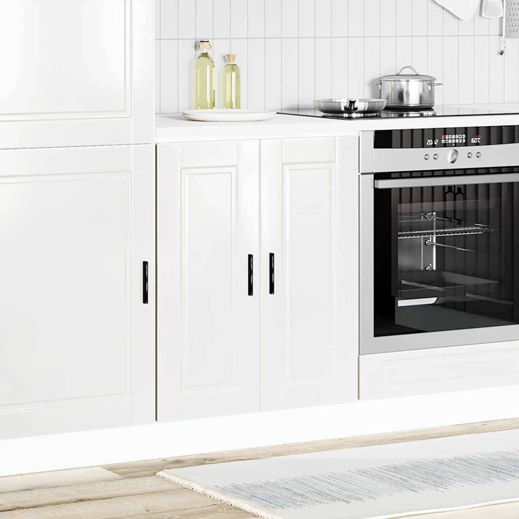 vidaXL Kitchen Base Cabinet "Porto" High Gloss White Engineered Wood