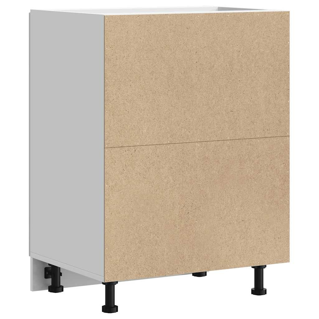 vidaXL Kitchen Base Cabinet Porto High Gloss White Engineered Wood