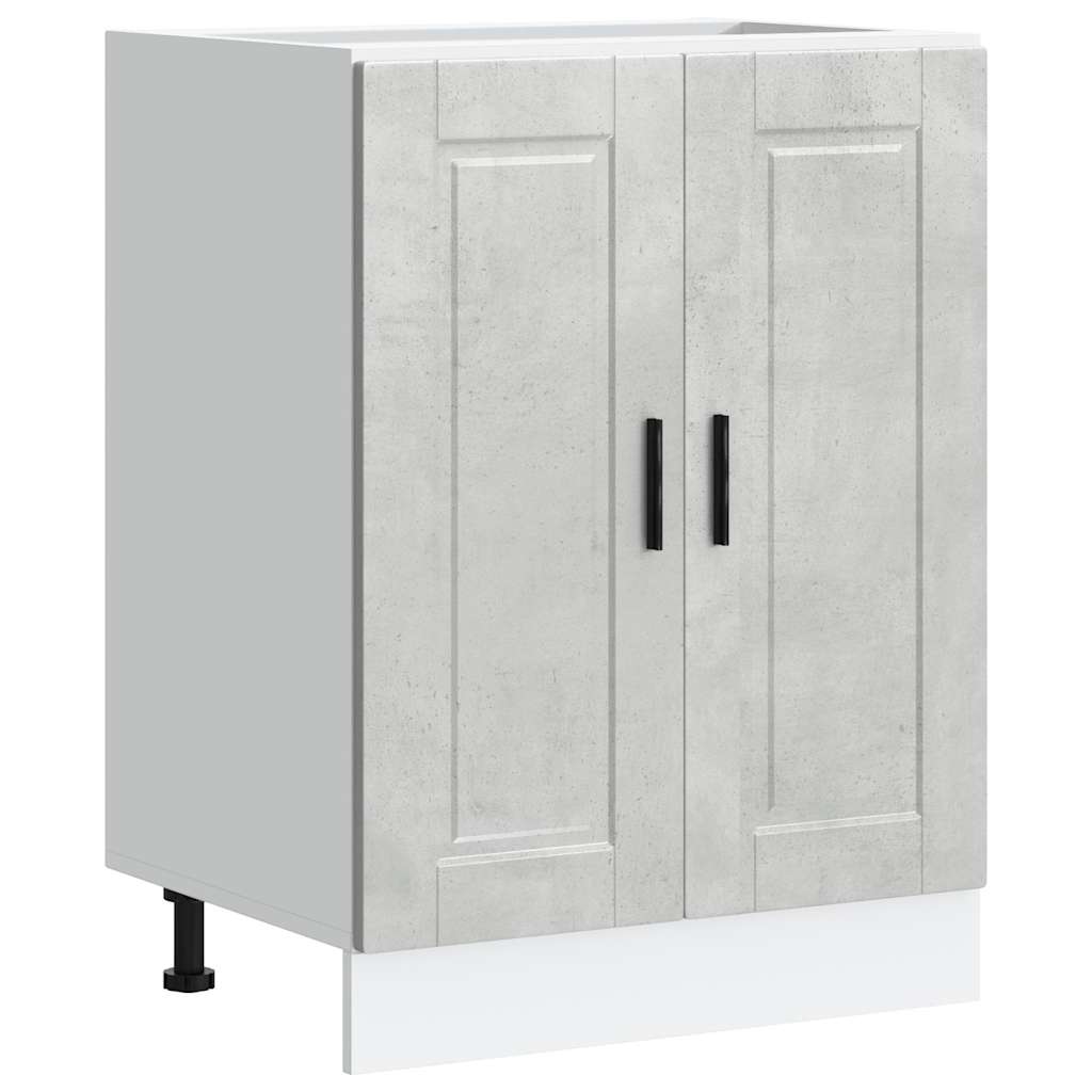 vidaXL Kitchen Base Cabinet "Porto" Concrete Grey Engineered Wood