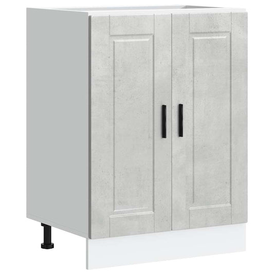 vidaXL Kitchen Base Cabinet "Porto" Concrete Grey Engineered Wood