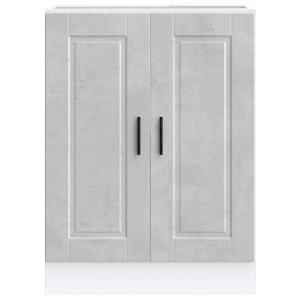 vidaXL Kitchen Base Cabinet "Porto" Concrete Grey Engineered Wood