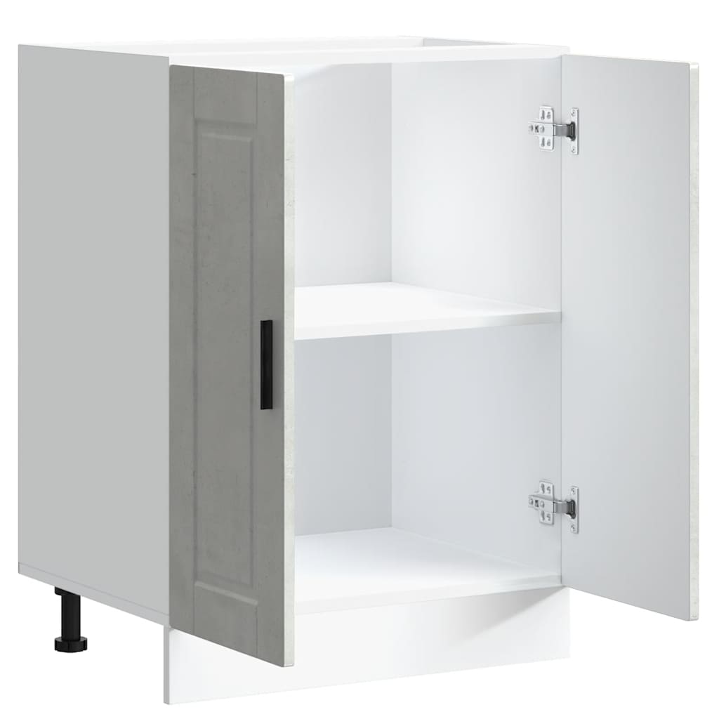 vidaXL Kitchen Base Cabinet "Porto" Concrete Grey Engineered Wood