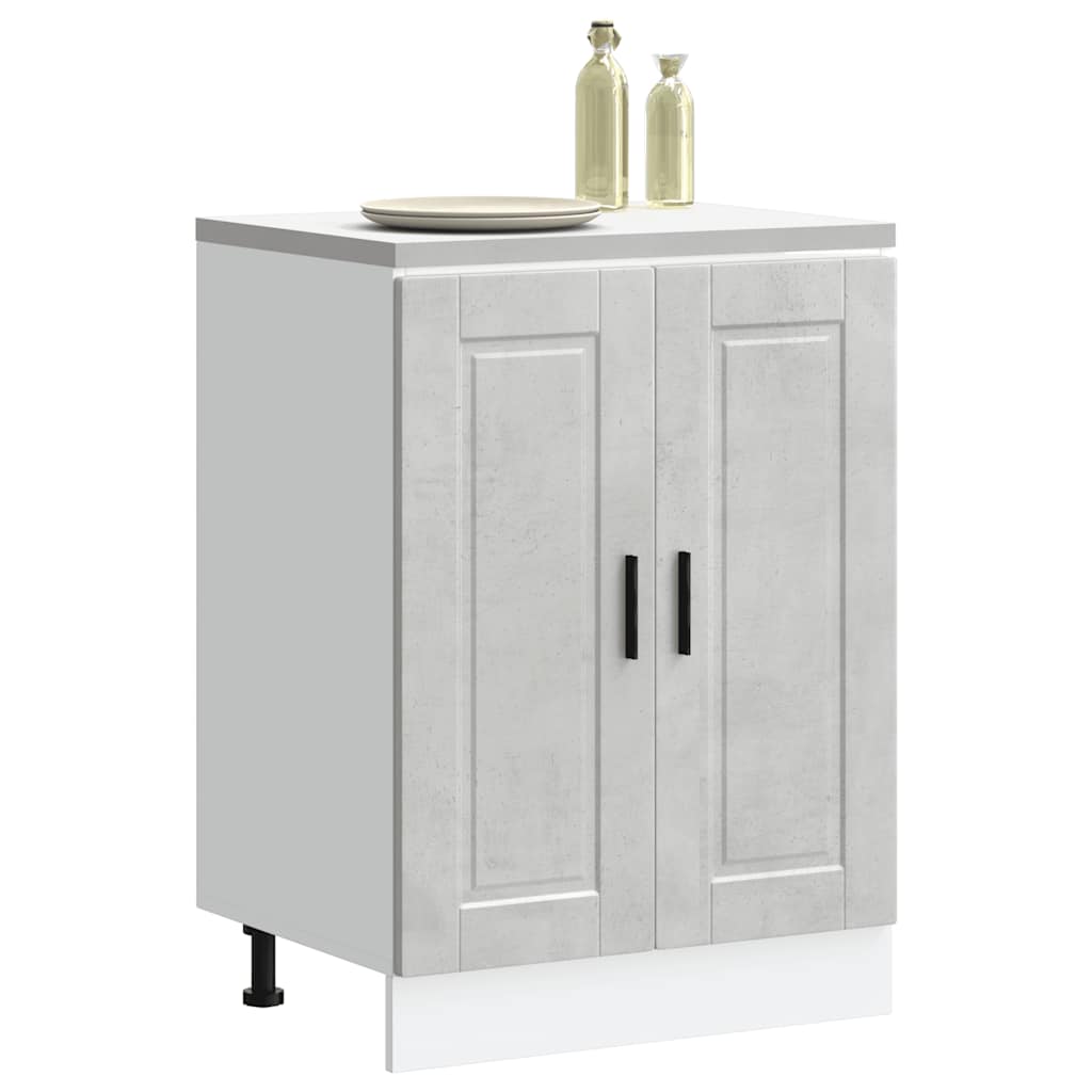 vidaXL Kitchen Base Cabinet "Porto" Concrete Grey Engineered Wood