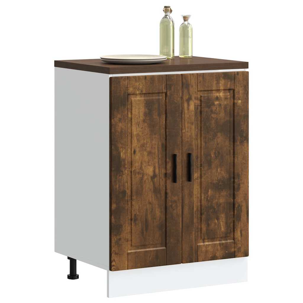 vidaXL Kitchen Base Cabinet "Porto" Smoked Oak Engineered Wood