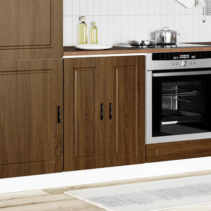 vidaXL Kitchen Base Cabinet "Porto" Brown Oak Engineered Wood