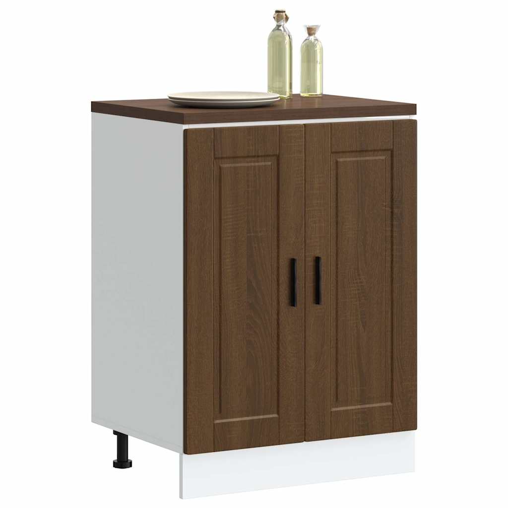 vidaXL Kitchen Base Cabinet "Porto" Brown Oak Engineered Wood