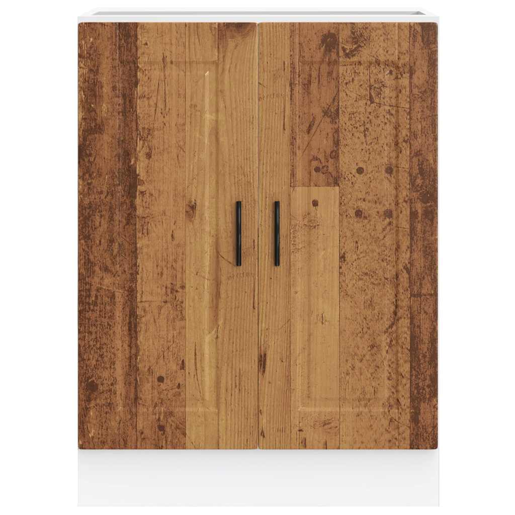 vidaXL Kitchen Base Cabinet "Porto" Old Wood Engineered Wood