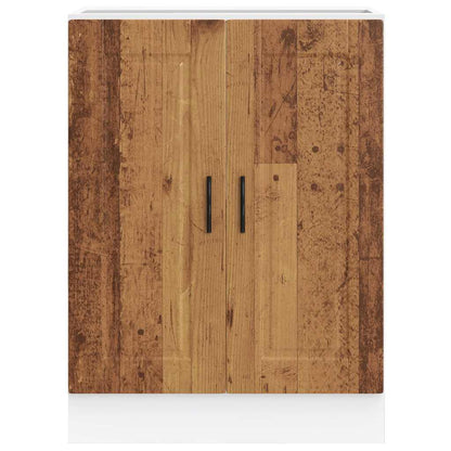vidaXL Kitchen Base Cabinet "Porto" Old Wood Engineered Wood