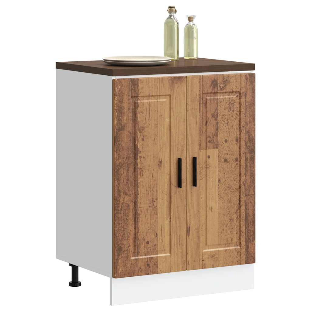 vidaXL Kitchen Base Cabinet "Porto" Old Wood Engineered Wood