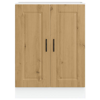 vidaXL Kitchen Base Cabinet "Porto" Artisan Oak Engineered Wood
