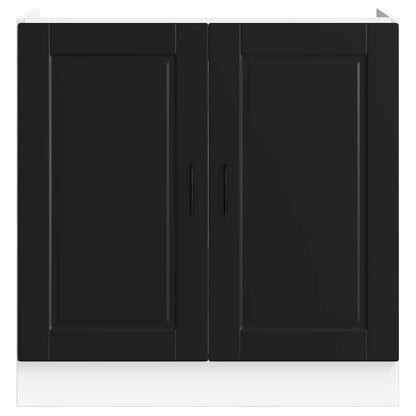 vidaXL Sink Base Cabinet "Porto" Black 80x46x81.5 cm Engineered Wood