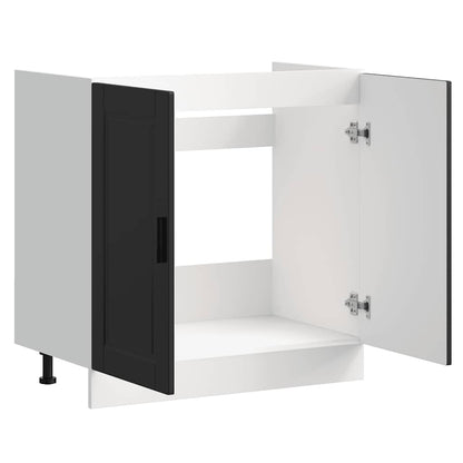 vidaXL Sink Base Cabinet "Porto" Black 80x46x81,5 cm Engineered Wood