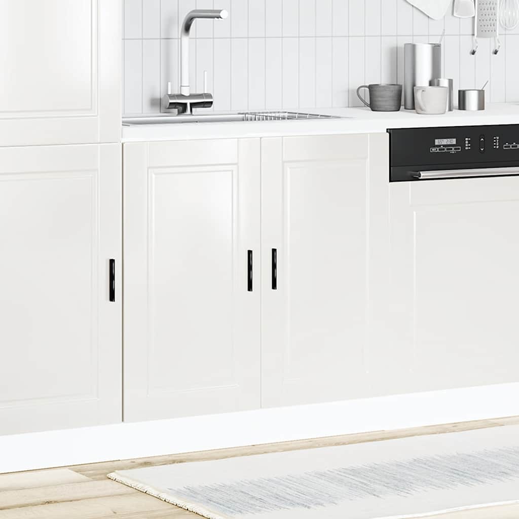 vidaXL Sink Base Cabinet "Porto" High Gloss White 80x46x81,5 cm Engineered Wood