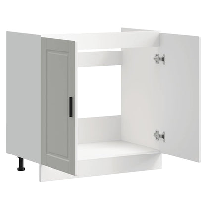 vidaXL Sink Base Cabinet "Porto" High Gloss White 80x46x81,5 cm Engineered Wood