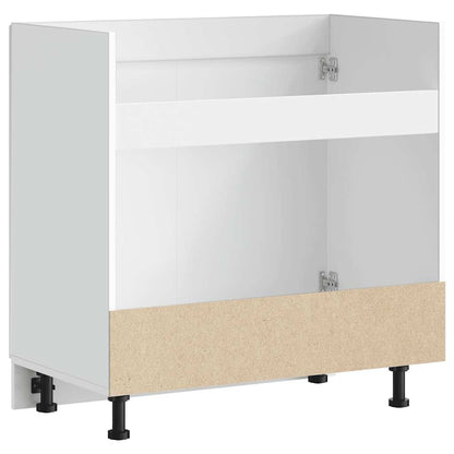 vidaXL Sink Base Cabinet "Porto" High Gloss White 80x46x81,5 cm Engineered Wood