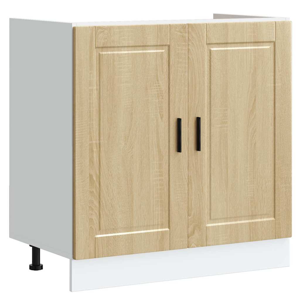 vidaXL Sink Base Cabinet "Porto" Sonoma Oak 80x46x81,5 cm Engineered Wood
