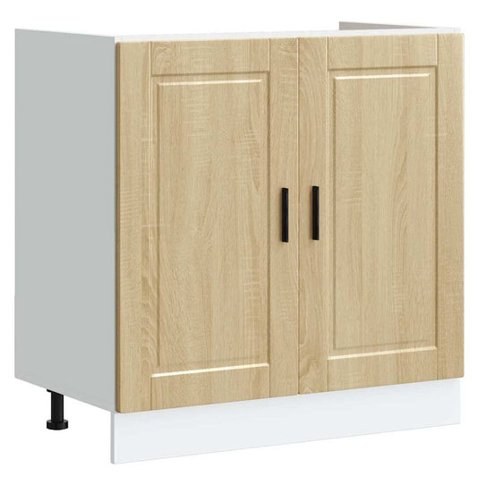 vidaXL Sink Base Cabinet "Porto" Sonoma Oak 80x46x81,5 cm Engineered Wood