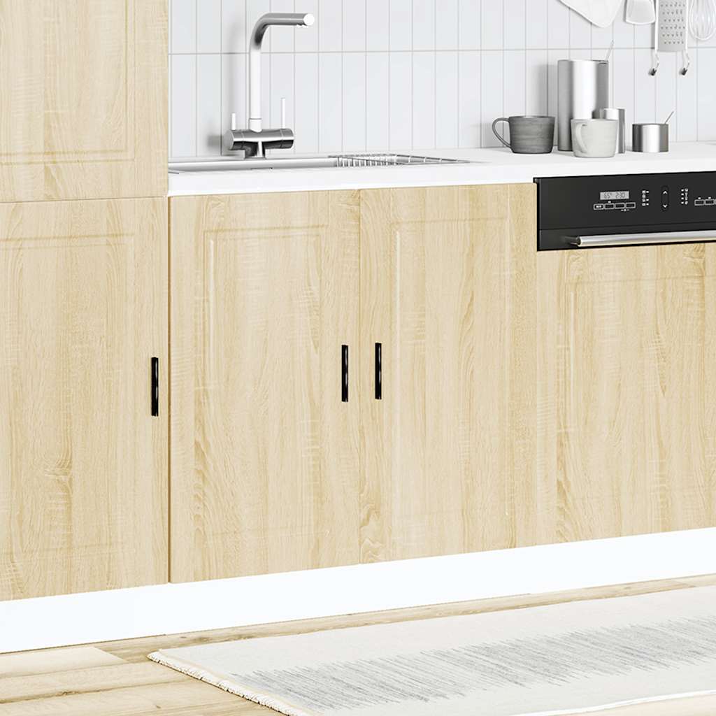 vidaXL Sink Base Cabinet "Porto" Sonoma Oak 80x46x81.5 cm Engineered Wood