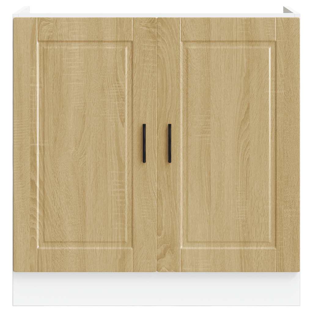 vidaXL Sink Base Cabinet "Porto" Sonoma Oak 80x46x81,5 cm Engineered Wood