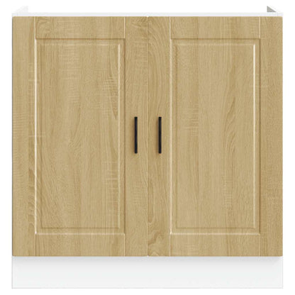 vidaXL Sink Base Cabinet "Porto" Sonoma Oak 80x46x81,5 cm Engineered Wood
