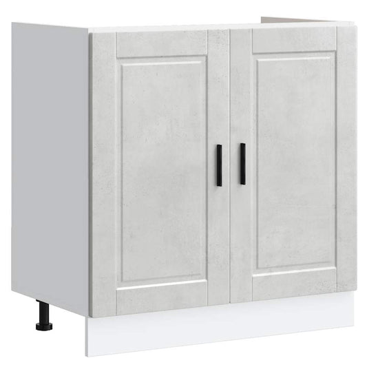 vidaXL Sink Base Cabinet "Porto" Concrete Grey 80x46x81,5 cm Engineered Wood