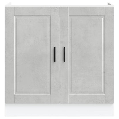 vidaXL Sink Base Cabinet "Porto" Concrete Grey 80x46x81.5 cm Engineered Wood