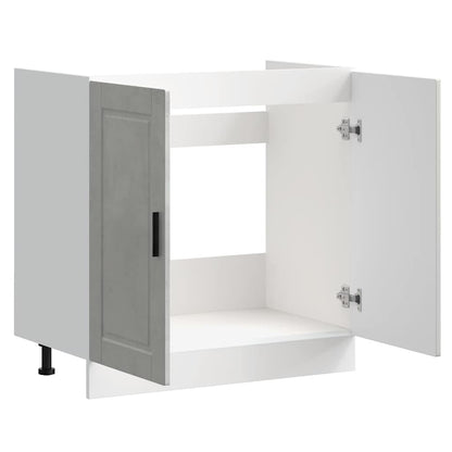 vidaXL Sink Base Cabinet "Porto" Concrete Grey 80x46x81.5 cm Engineered Wood
