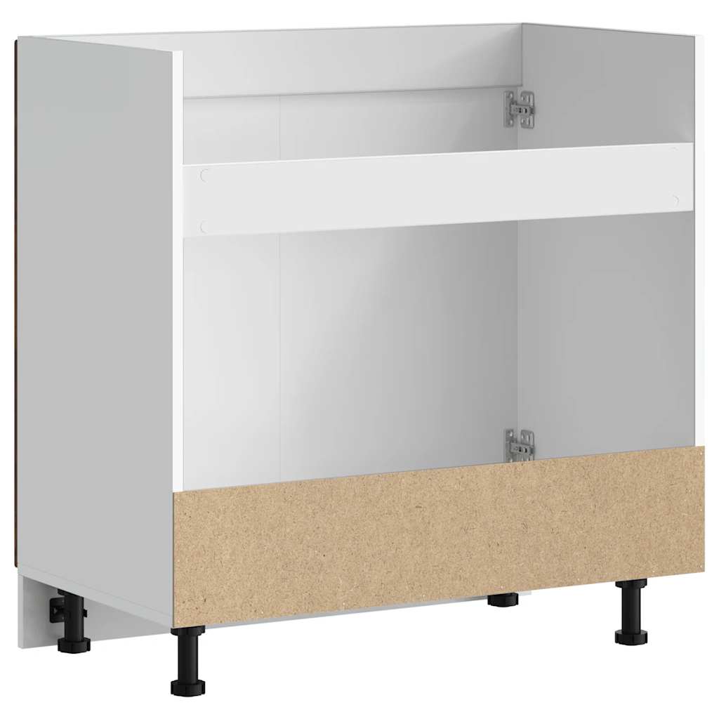 vidaXL Sink Base Cabinet "Porto" Smoked Oak 80x46x81.5 cm Engineered Wood