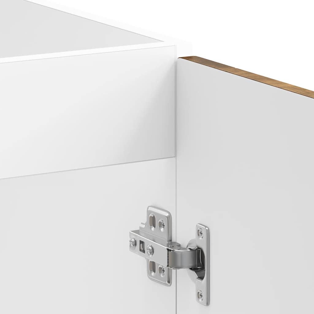 vidaXL Sink Base Cabinet "Porto" Smoked Oak 80x46x81.5 cm Engineered Wood
