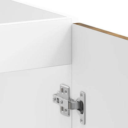 vidaXL Sink Base Cabinet "Porto" Smoked Oak 80x46x81,5 cm Engineered Wood